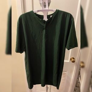 Bonobos Henley short sleeve forest green - L
